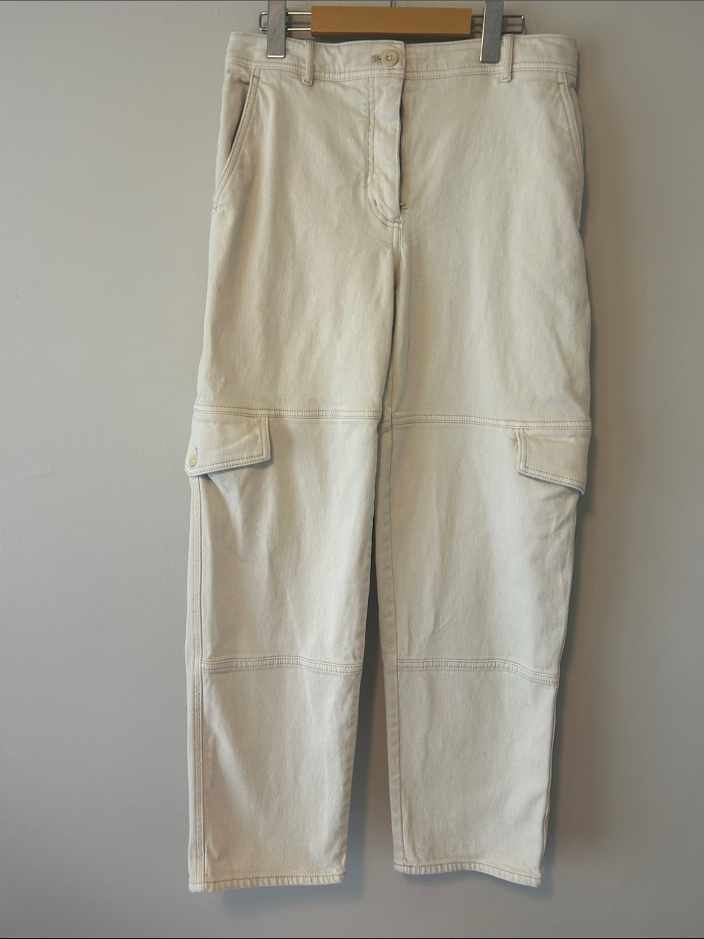 Wilfred Cream Straight-Leg Cargo Pants